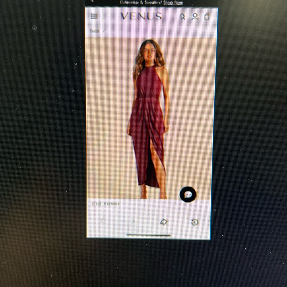 Venus Burgundy halter dress. Just like pic.
